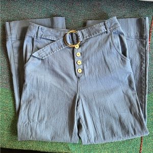 Anthropology Cassidy Belted Wide Leg Trousers - Size 10